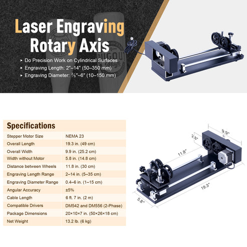 laser engraving rotary axis