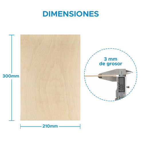 Tablero Madera Contrachapada para Corte por Laser, CNC Router,Bricolaje, Manualidad- Álamo de Primera Calidad
