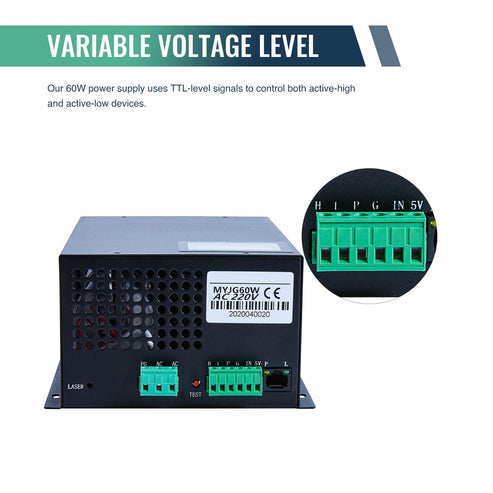 60W Laser Power Supply TTL-Level Signals