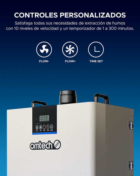 Purificador de Humo de 300W con Filtro de Cartucho 3 en 1 para Cortadoras Láser | LSP-300