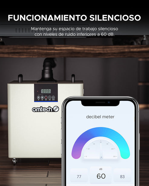 Purificador de Humo de 300W con Filtro de Cartucho 3 en 1 para Cortadoras Láser | LSP-300