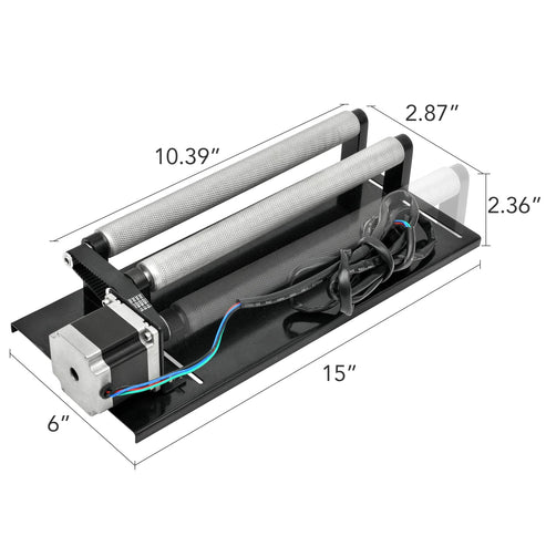 Rotary Axis Attachment for Laser Engraver Dimensions